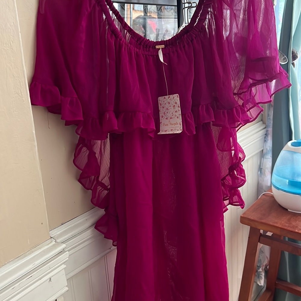Free people, magenta xs dress or beach cover up